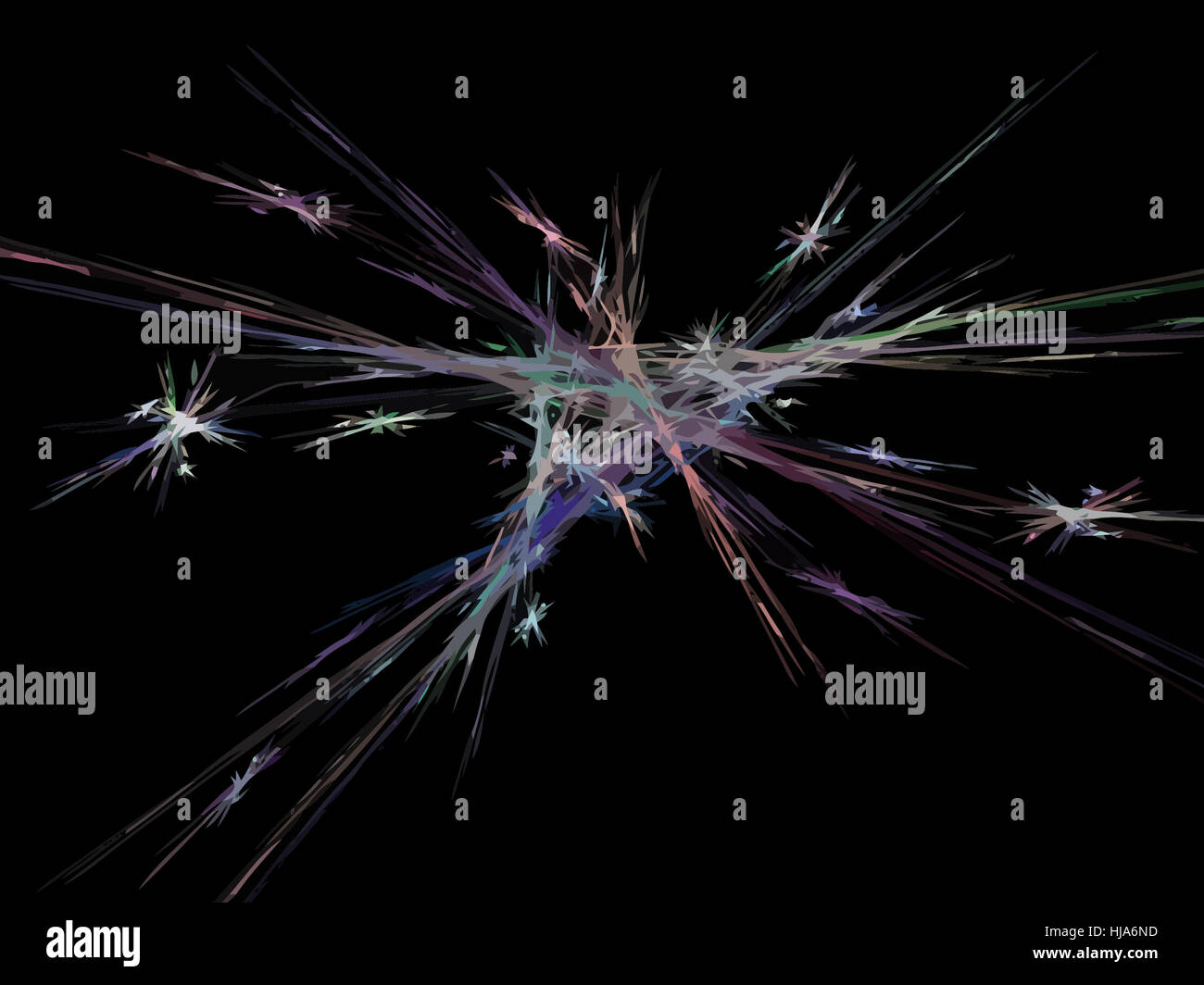 Image d'un fractal numérique sur la couleur noire Banque D'Images