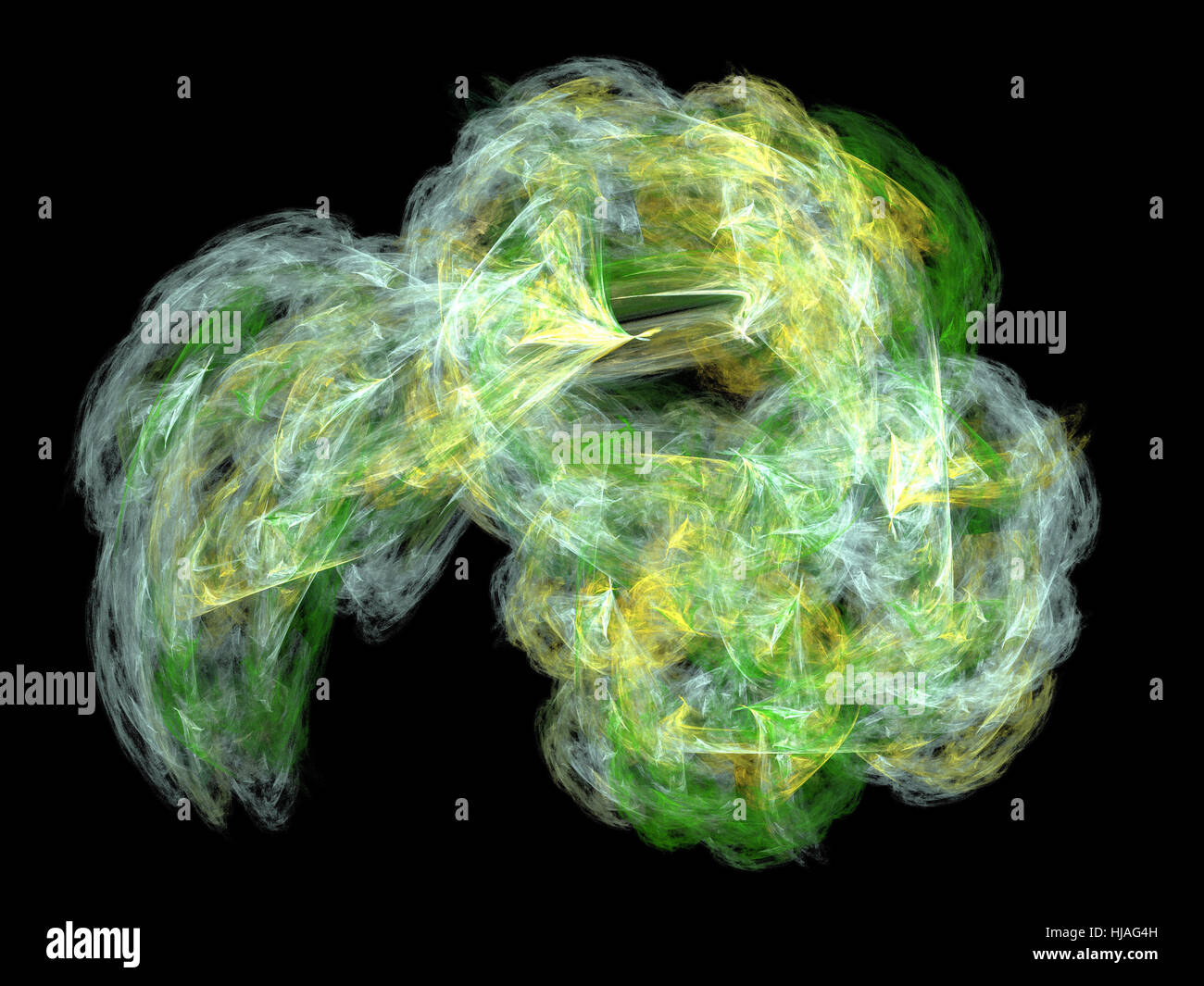 Image d'un fractal numérique sur la couleur noire Banque D'Images