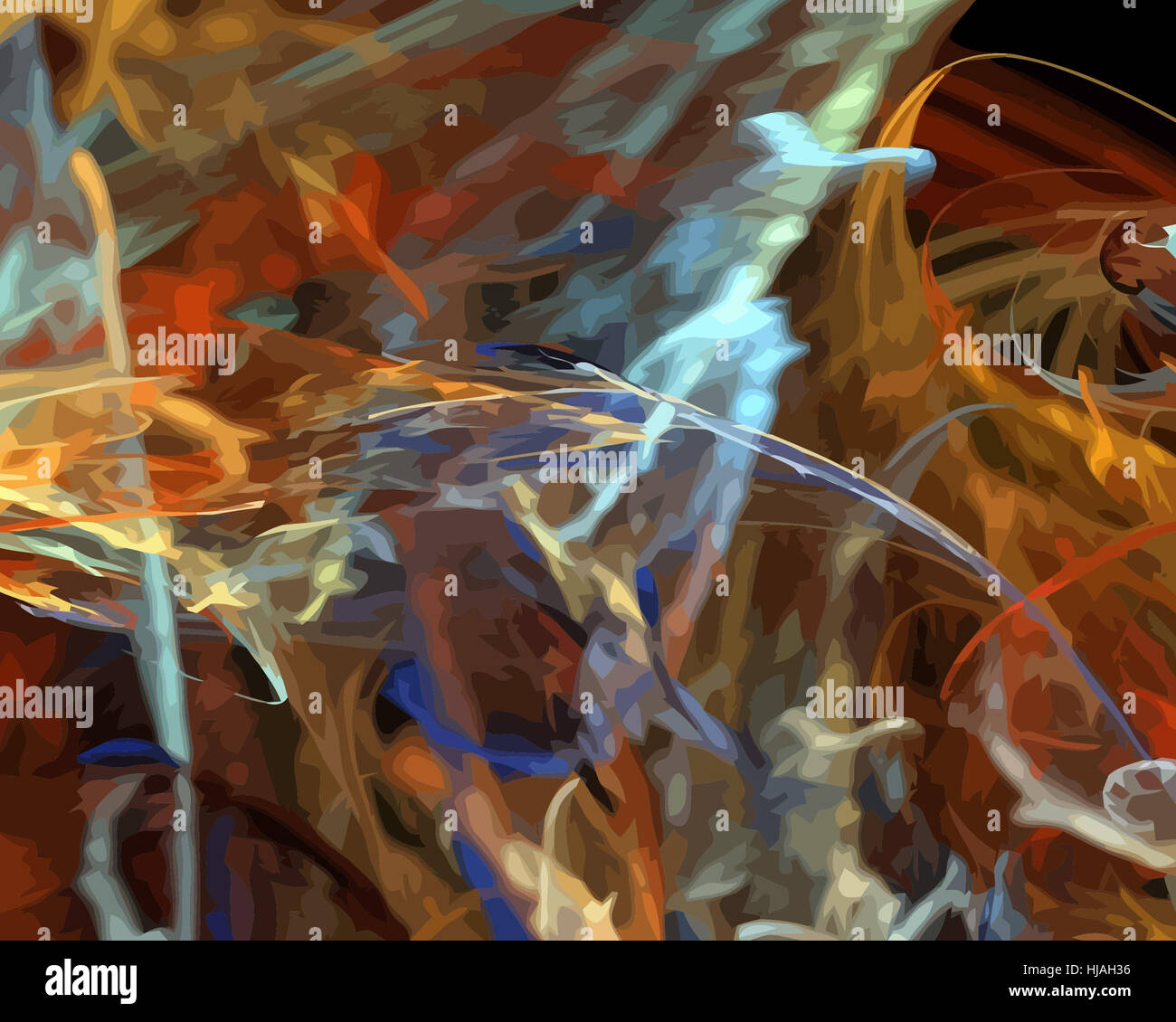 Image d'un fractal numérique sur la couleur noire Banque D'Images