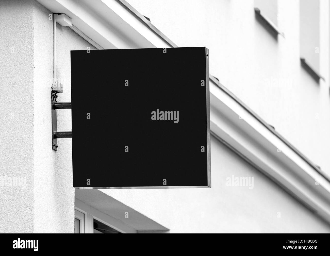 Piscine vide noir signalisation entreprise mock jusqu'à ajouter le logo de la société Banque D'Images