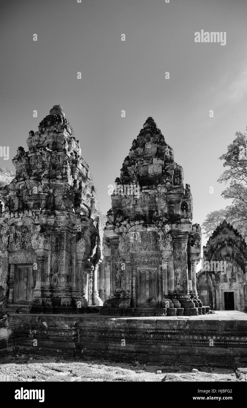 Temple de Banteay Srei à Siem Reap, Cambodge Banque D'Images