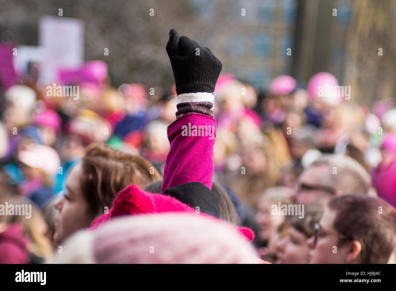 Marche des femmes à Victoria, BC. Jan21, 2017 Banque D'Images