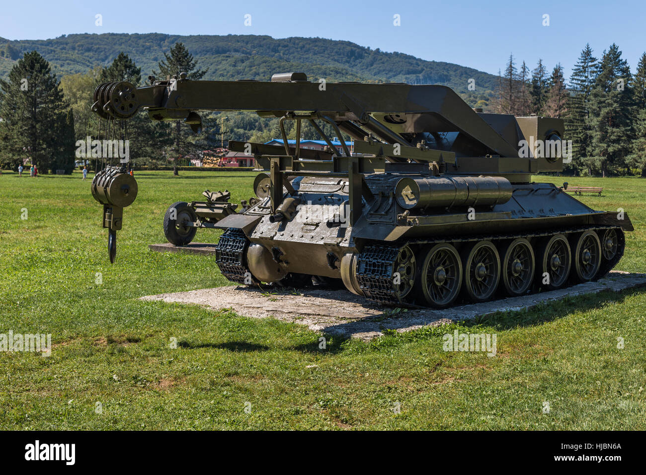 Militaire historique russe (soviétique) crane de seconde guerre mondiale, armes historiques Svidnik, Slovaquie Banque D'Images
