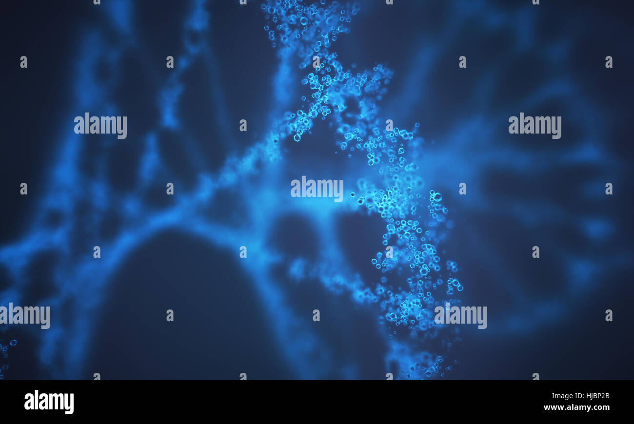 L'acide désoxyribonucléique (ADN), molécule qui porte les instructions génétiques du développement, du fonctionnement et de la reproduction de tous les organismes vivants d'un Banque D'Images
