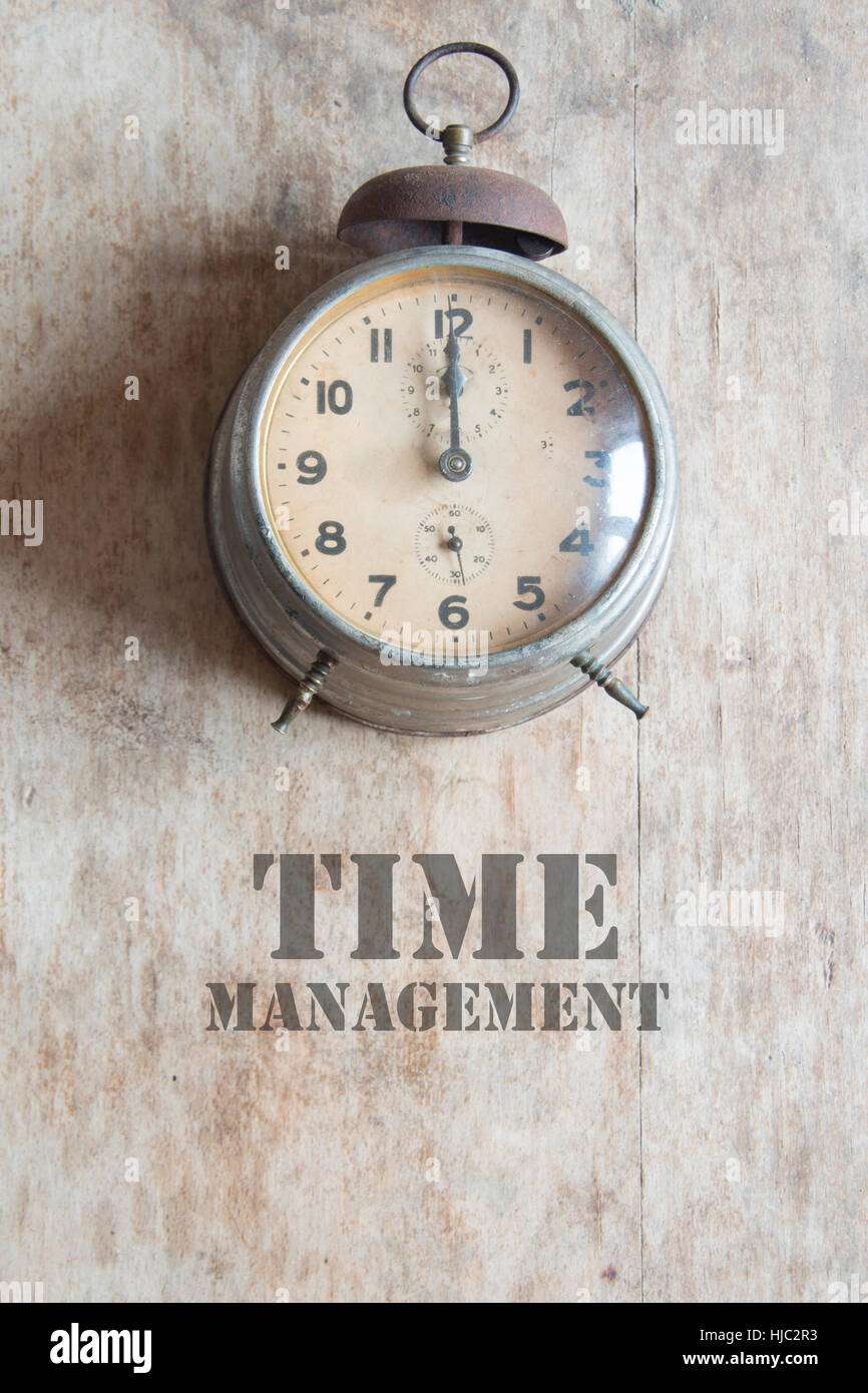 La gestion du temps concept rétro Banque D'Images