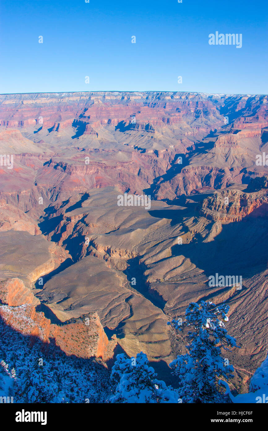 Rive Sud, le Parc National du Grand Canyon, UNESCO World Heritage Site, Arizona, USA Banque D'Images