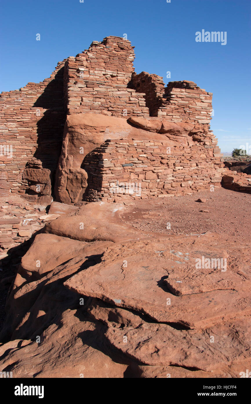 Anazasi, Ruines Wupatki Pueblo, Wupatki National Monument, Arizona, USA Banque D'Images