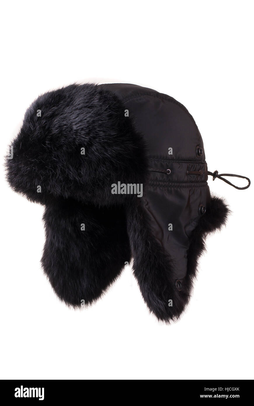 Fur Hat isolated on White Banque D'Images