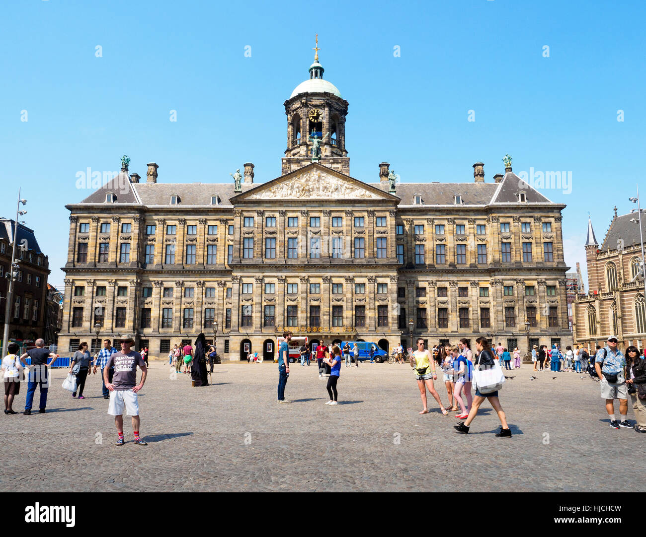 Koninklijk Paleis en place du Dam - Amsterdam, Pays-Bas Banque D'Images