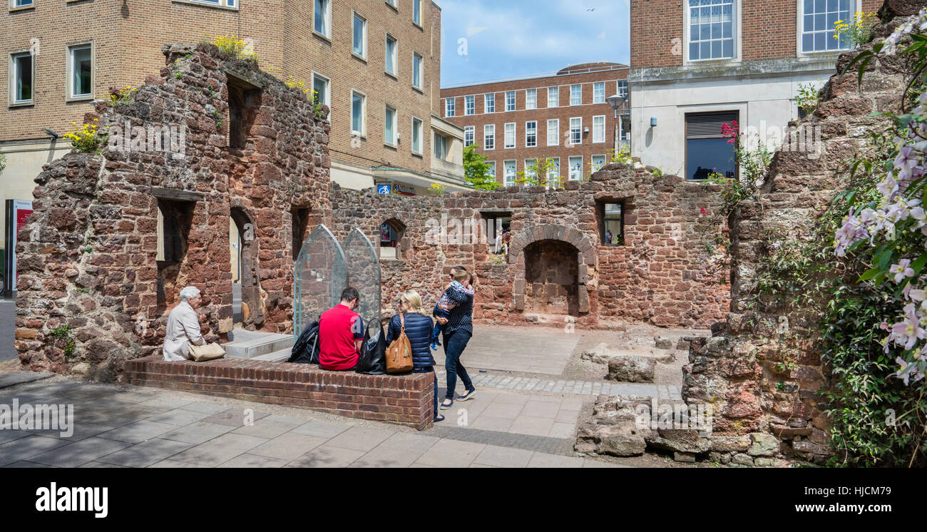 Grande Bretagne, sud-ouest de l'Angleterre, Devon, Exeter, ruines de la Chapelle Sainte Catherine Banque D'Images