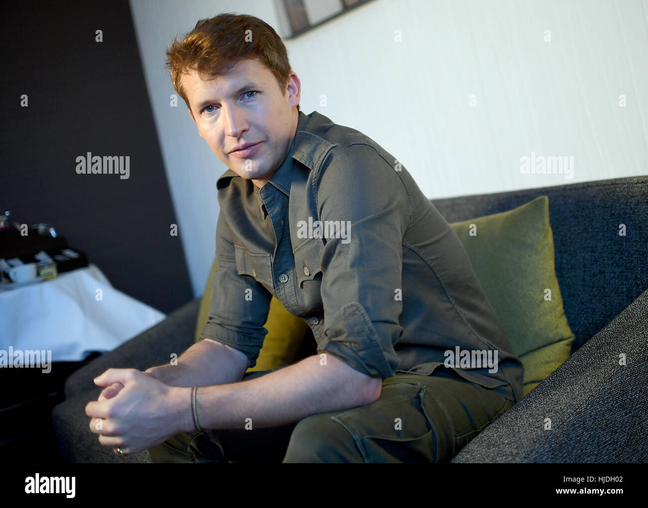 Berlin, Allemagne. 25 Jan, 2017. La chanteuse britannique-songrwiter James Blunt, photographié au cours d'un entretien à Berlin, Allemagne, 25 janvier 2017. Photo : Britta Pedersen/dpa-Zentralbild/ZB/dpa/Alamy Live News Banque D'Images