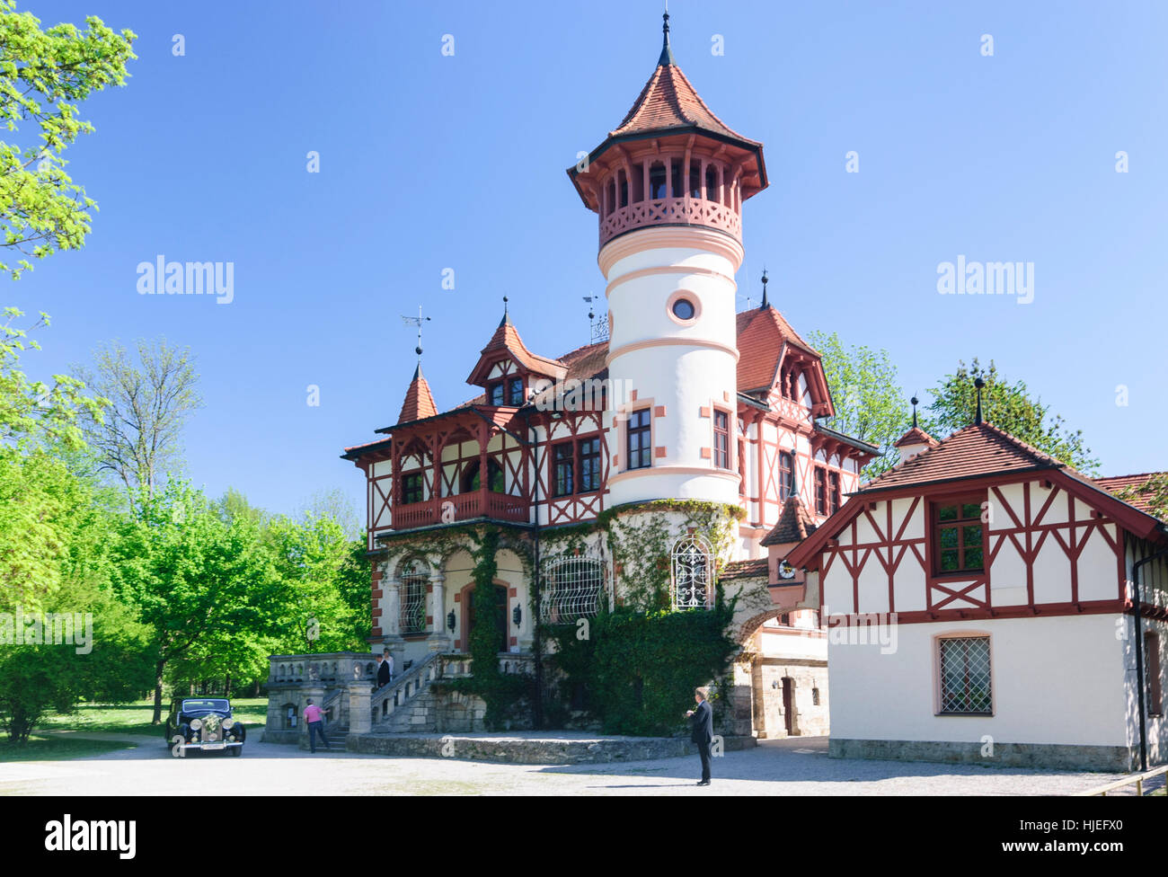 Arefu : Château Scheuermann, Oberbayern, Haute-Bavière, Bayern, Bavière, Allemagne Banque D'Images