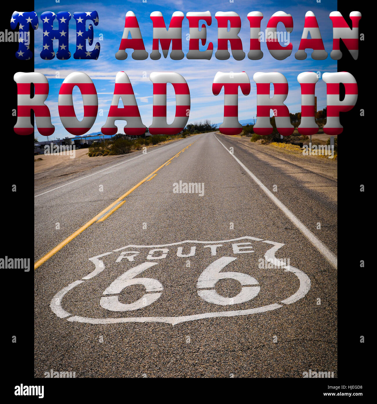 La route 66 american road trip Banque D'Images