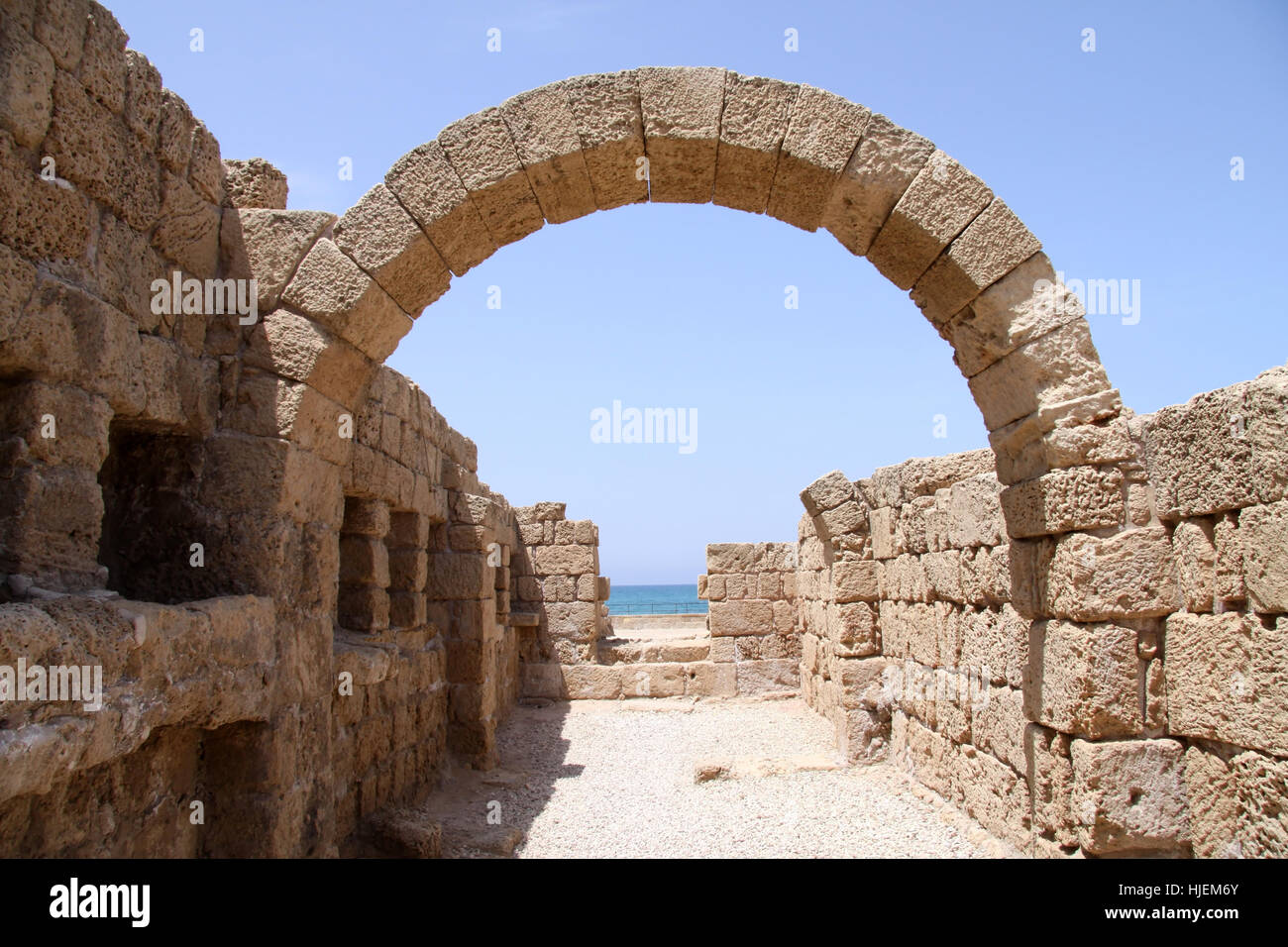 Israël, l'archéologie, de la palestine, historique, histoire, arc, plage, mer, l Banque D'Images