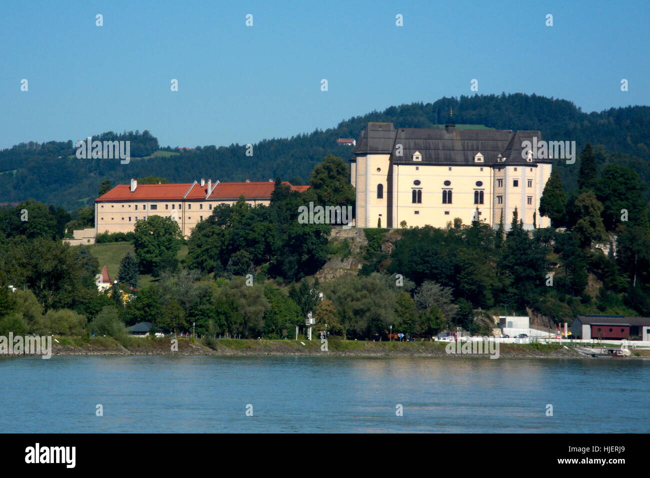 Les autrichiens, Danube, Haute Autriche, piste cyclable, rivière, eau, historique, Banque D'Images