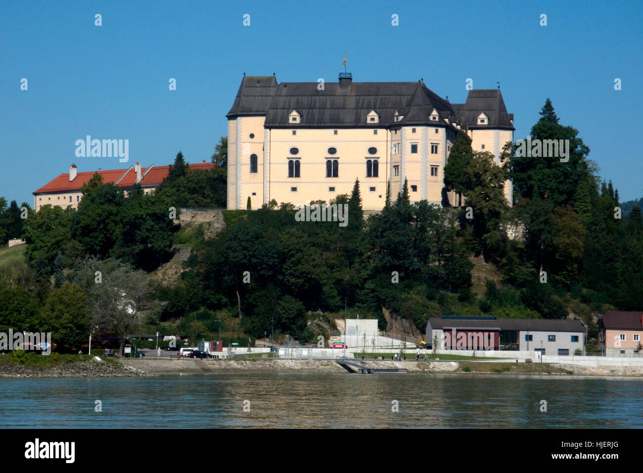 Grein château sur le Danube Banque D'Images