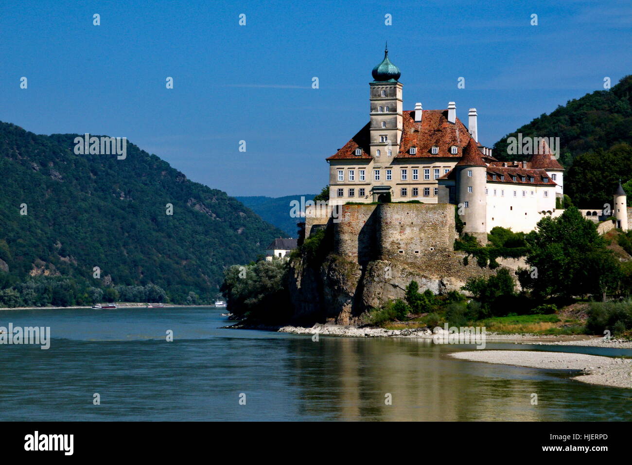 Schhnbhel château sur le Danube Banque D'Images