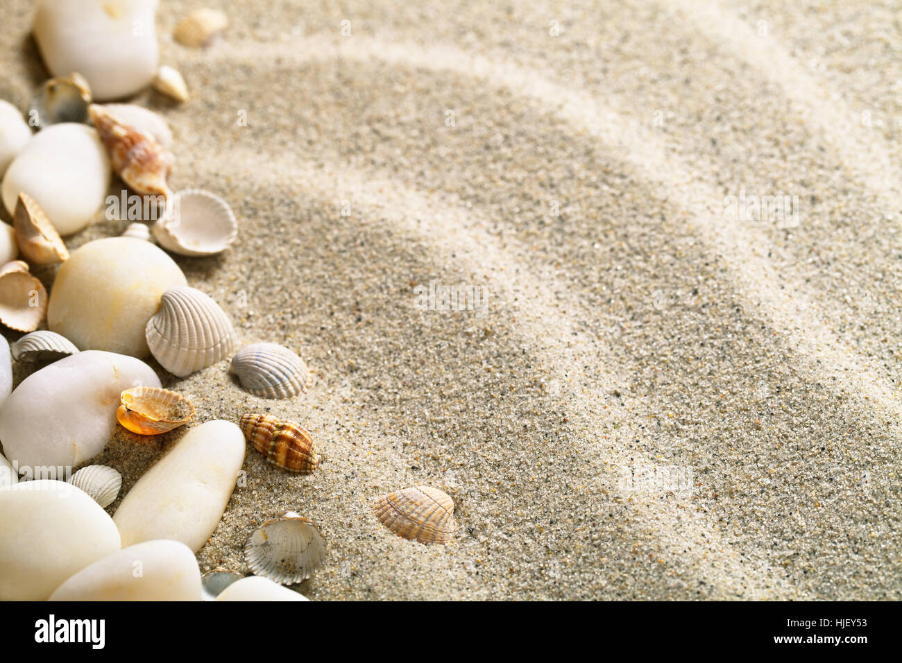 sable et coquillages Banque D'Images