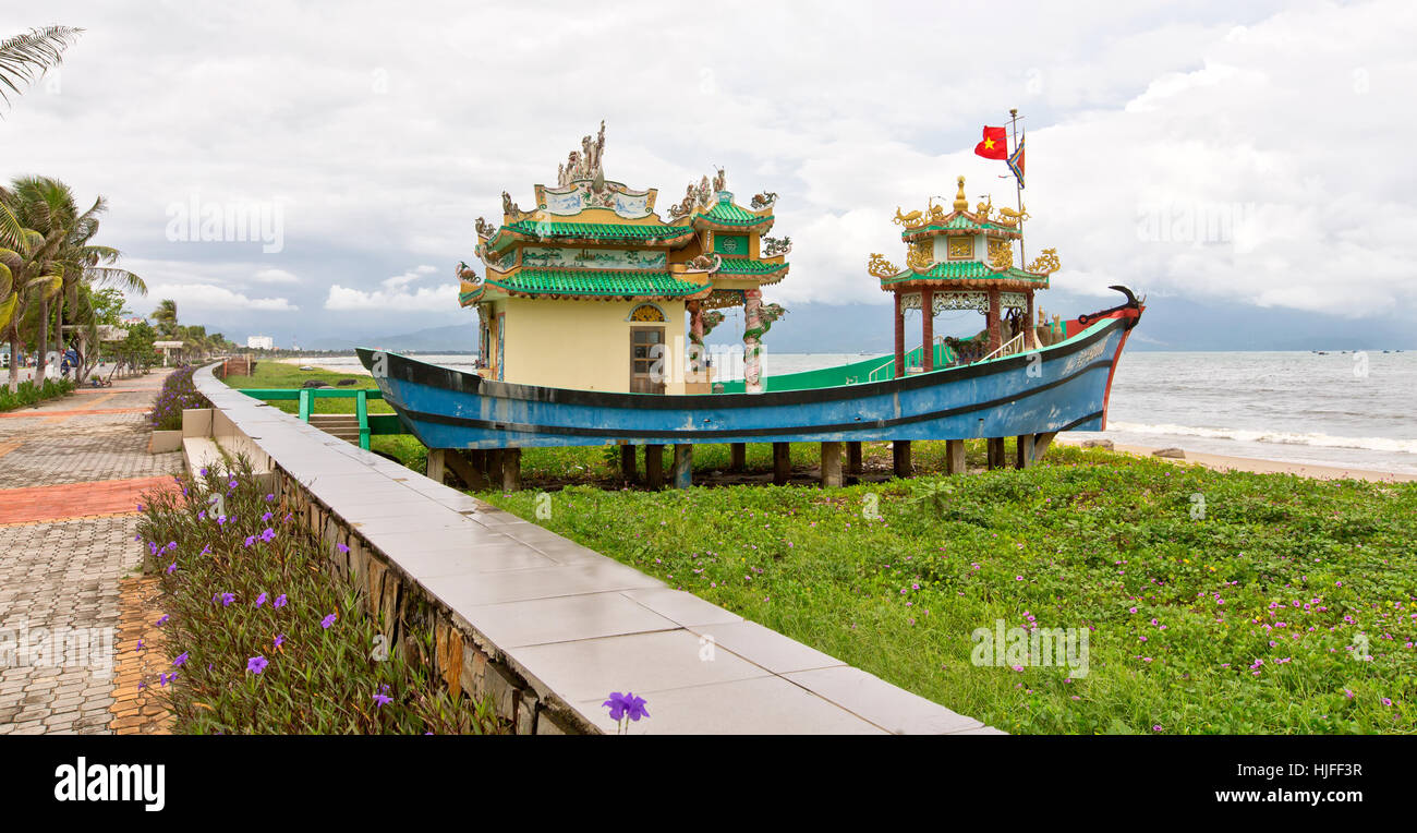 Temple de pêcheurs, donnant aux pêcheurs l'occasion de poser pour une bonne récolte et de protection pour le voyage. Banque D'Images