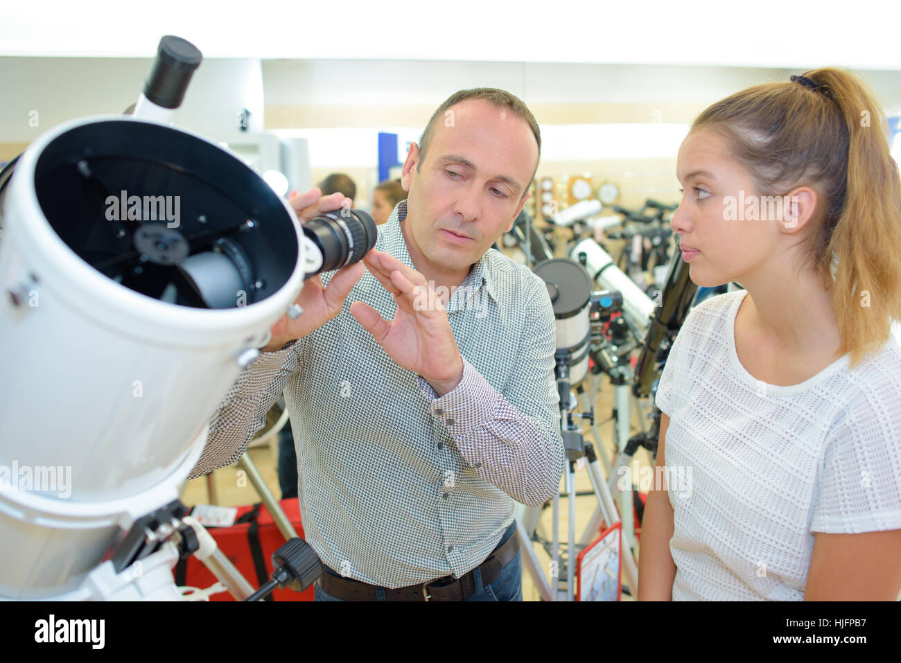 Vendeur télescope Banque D'Images