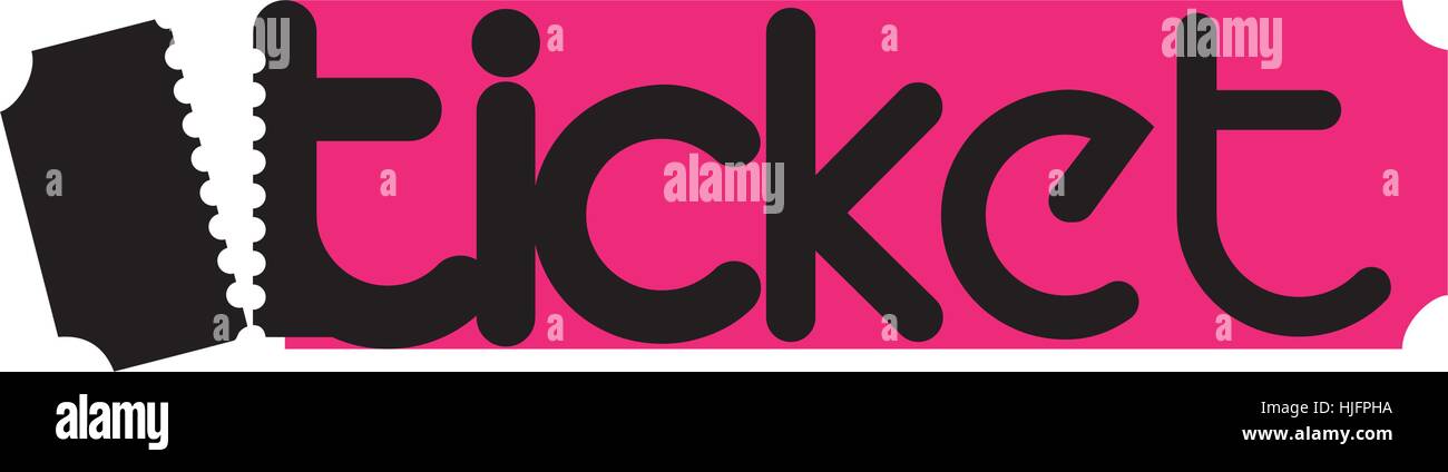 Ticket avec Logo Design Concept. 8 EPS en charge Illustration de Vecteur