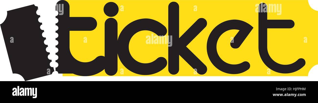 Ticket avec Logo Design Concept. 8 EPS en charge Illustration de Vecteur