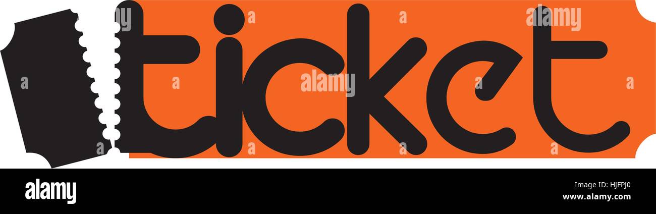 Ticket avec Logo Design Concept. 8 EPS en charge Illustration de Vecteur