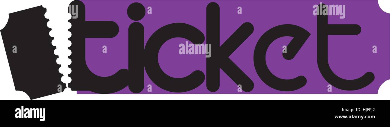 Ticket avec Logo Design Concept. 8 EPS en charge Illustration de Vecteur