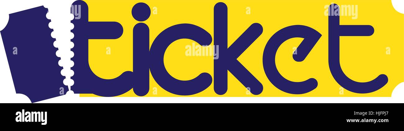 Ticket avec Logo Design Concept. 8 EPS en charge Illustration de Vecteur