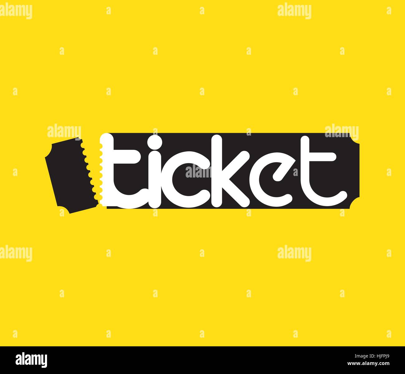Ticket avec Logo Design Concept. 8 EPS en charge Illustration de Vecteur