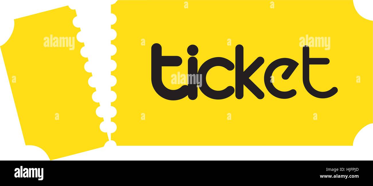 Ticket avec Logo Design Concept. 8 EPS en charge Illustration de Vecteur