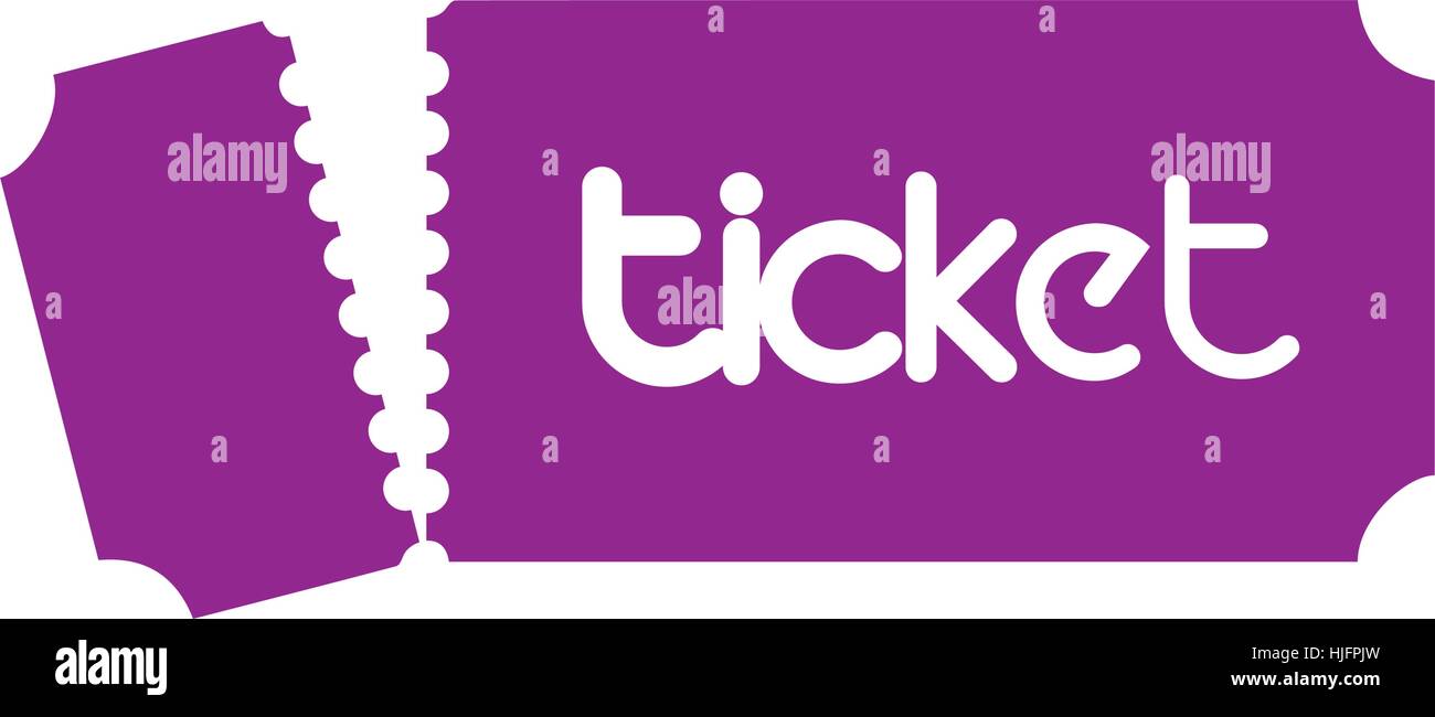 Ticket avec Logo Design Concept. 8 EPS en charge Illustration de Vecteur