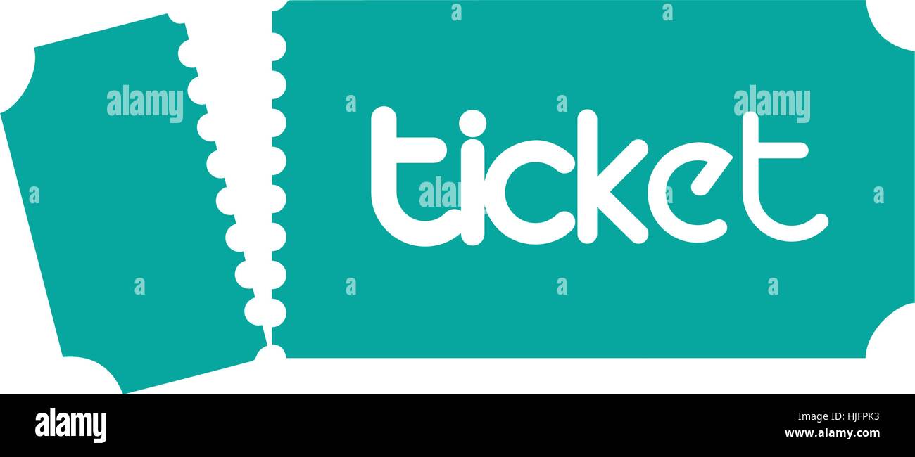 Ticket avec Logo Design Concept. 8 EPS en charge Illustration de Vecteur
