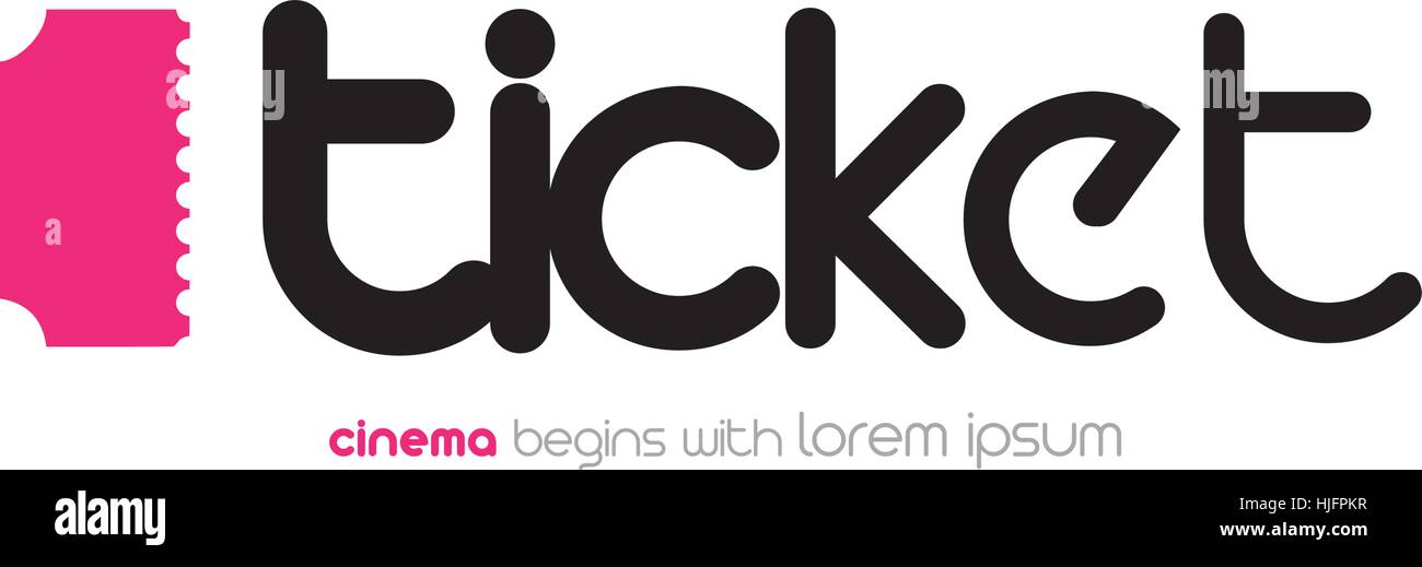 Ticket avec Logo Design Concept. 8 EPS en charge Illustration de Vecteur