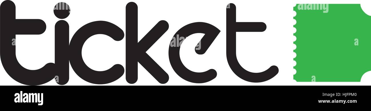 Ticket avec Logo Design Concept. 8 EPS en charge Illustration de Vecteur