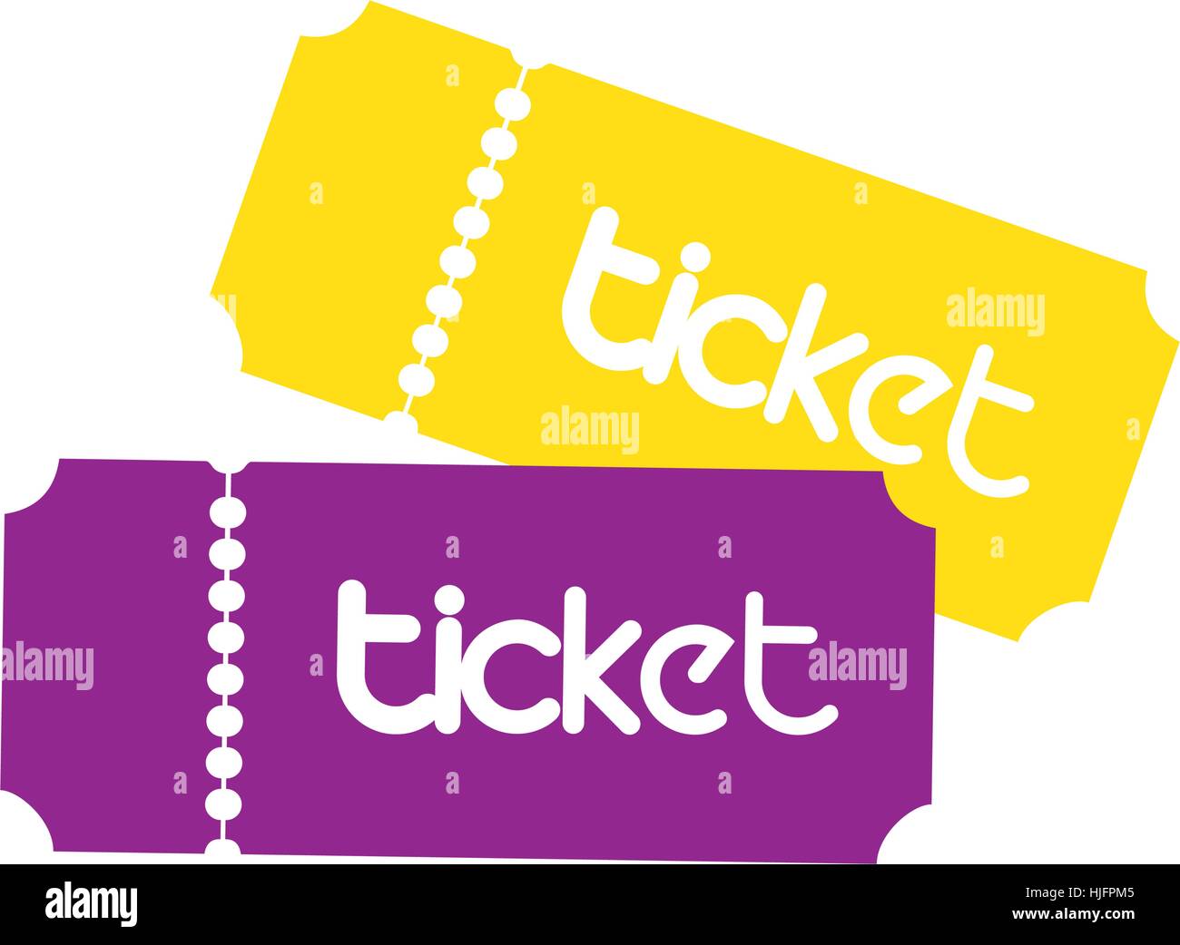 Ticket avec Logo Design Concept. 8 EPS en charge Illustration de Vecteur
