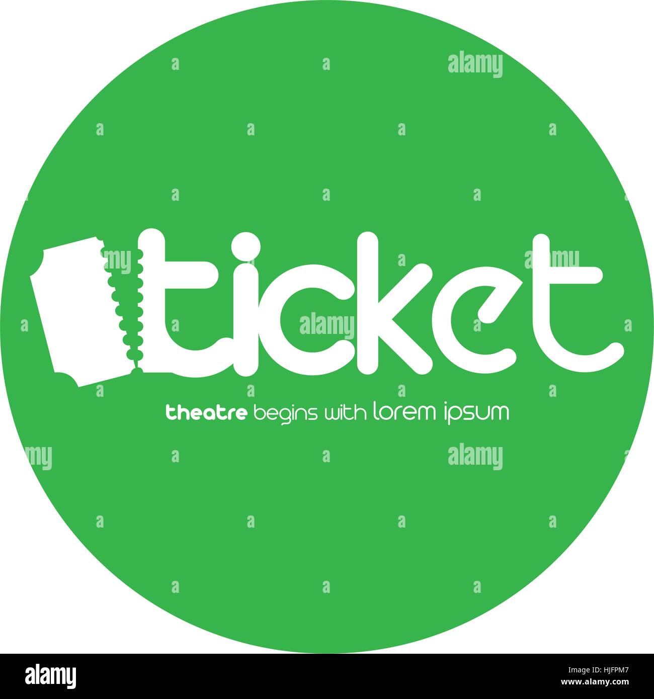 Ticket avec Logo Design Concept. 8 EPS en charge Illustration de Vecteur