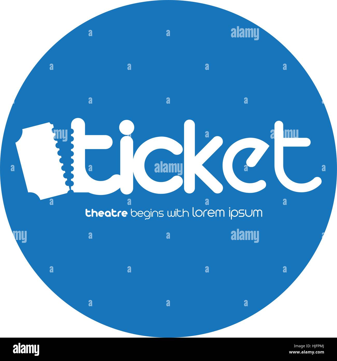 Ticket avec Logo Design Concept. 8 EPS en charge Illustration de Vecteur