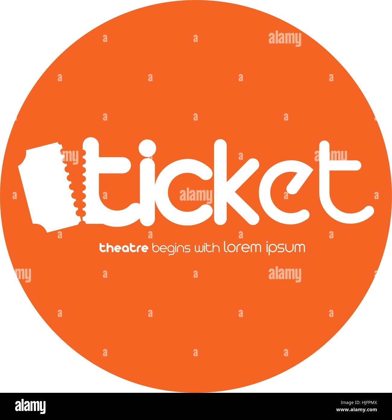Ticket avec Logo Design Concept. 8 EPS en charge Illustration de Vecteur
