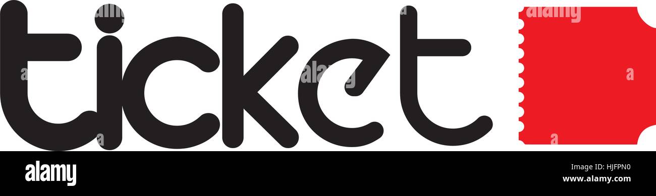 Ticket avec Logo Design Concept. 8 EPS en charge Illustration de Vecteur