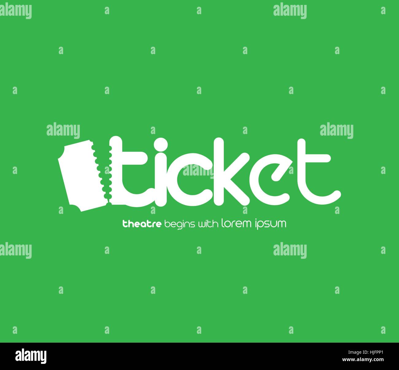 Ticket avec Logo Design Concept. 8 EPS en charge Illustration de Vecteur