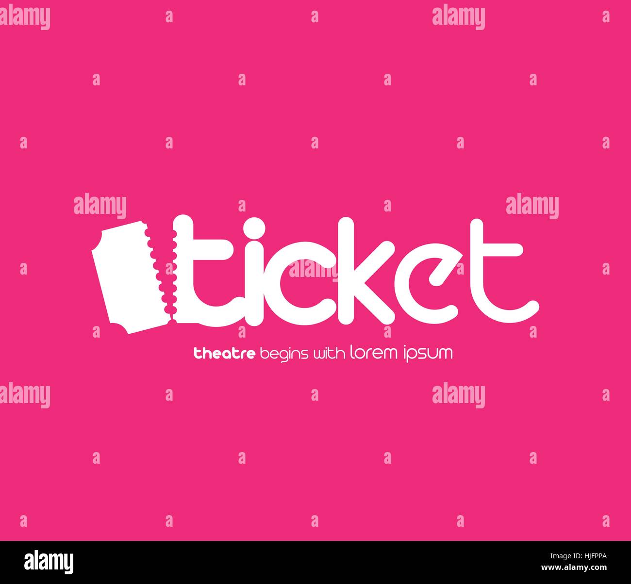Ticket avec Logo Design Concept. 8 EPS en charge Illustration de Vecteur
