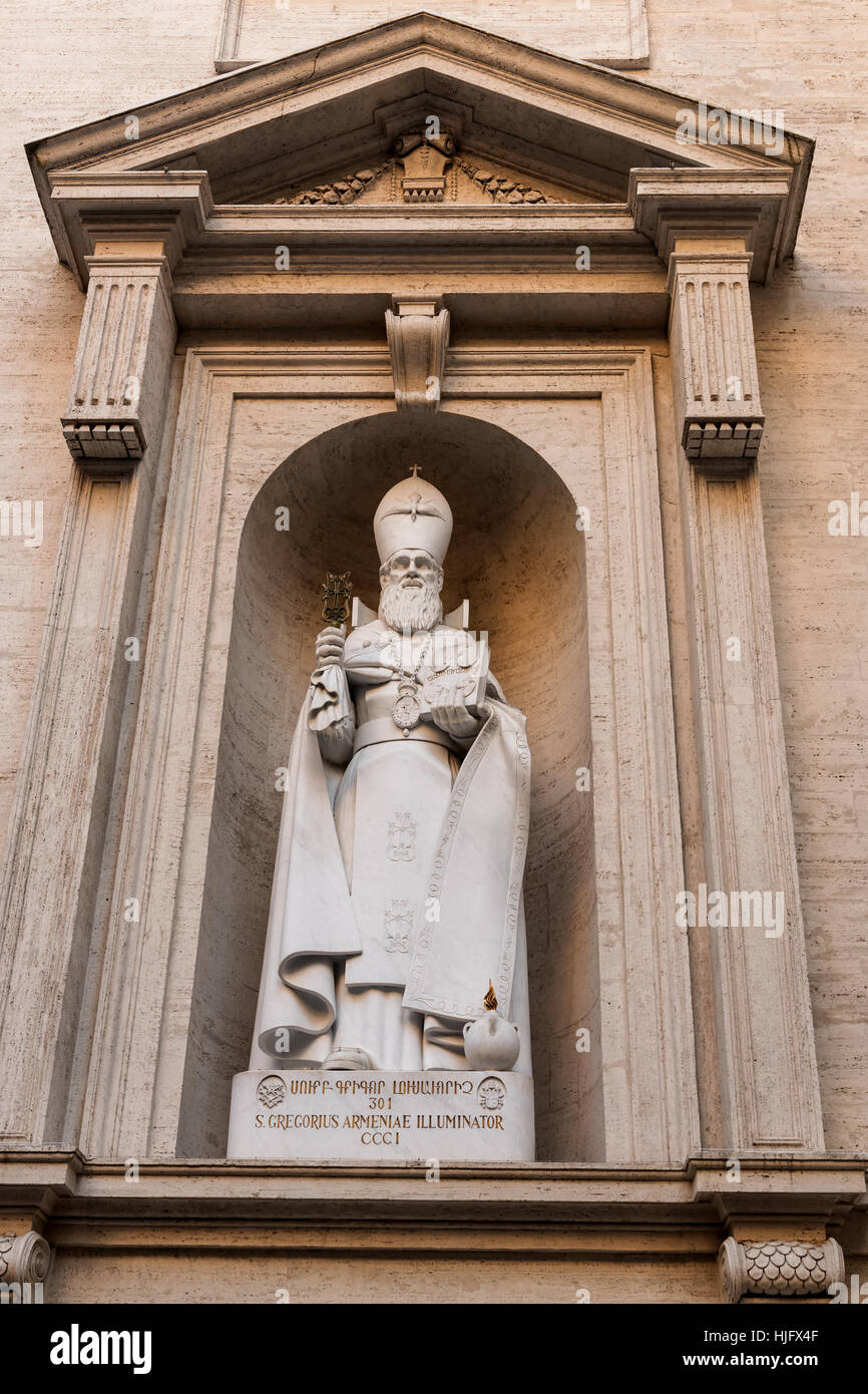 La sculpture de Saint Grégoire l'illuminateur d'Arménie, musée du Vatican, Rome, Italie, Europe Banque D'Images