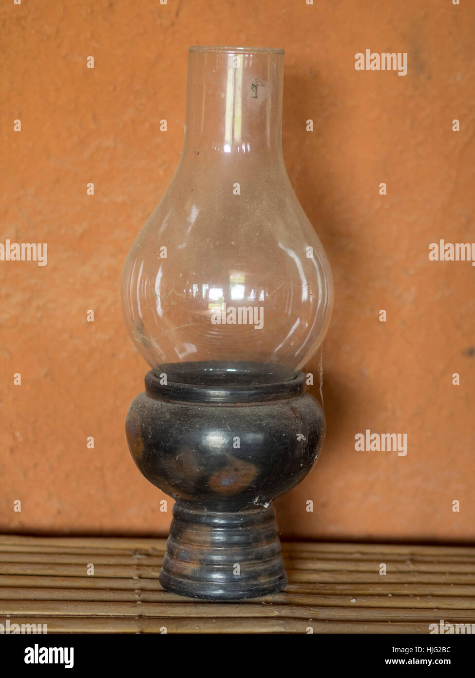 Lampe à huile ancienne closeup Banque D'Images