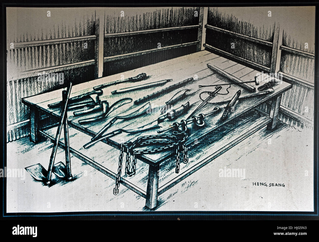 L'Assassinat de stockage outils prix - Site Memorial The Killing Fields - Musée de Choeung Ek Cambodge ( fosse commune des victimes de Pol Pot - Khmers rouges à partir de 1963 - 1997. Phnom Penh Cambodge ) Banque D'Images L'Assassinat de stockage outils prix - Site Memorial The Killing Fields - Musée de Choeung Ek Cambodge ( fosse commune des victimes de Pol Pot - Khmers rouges à partir de 1963 - 1997. Phnom Penh Cambodge ) Banque D'Images
