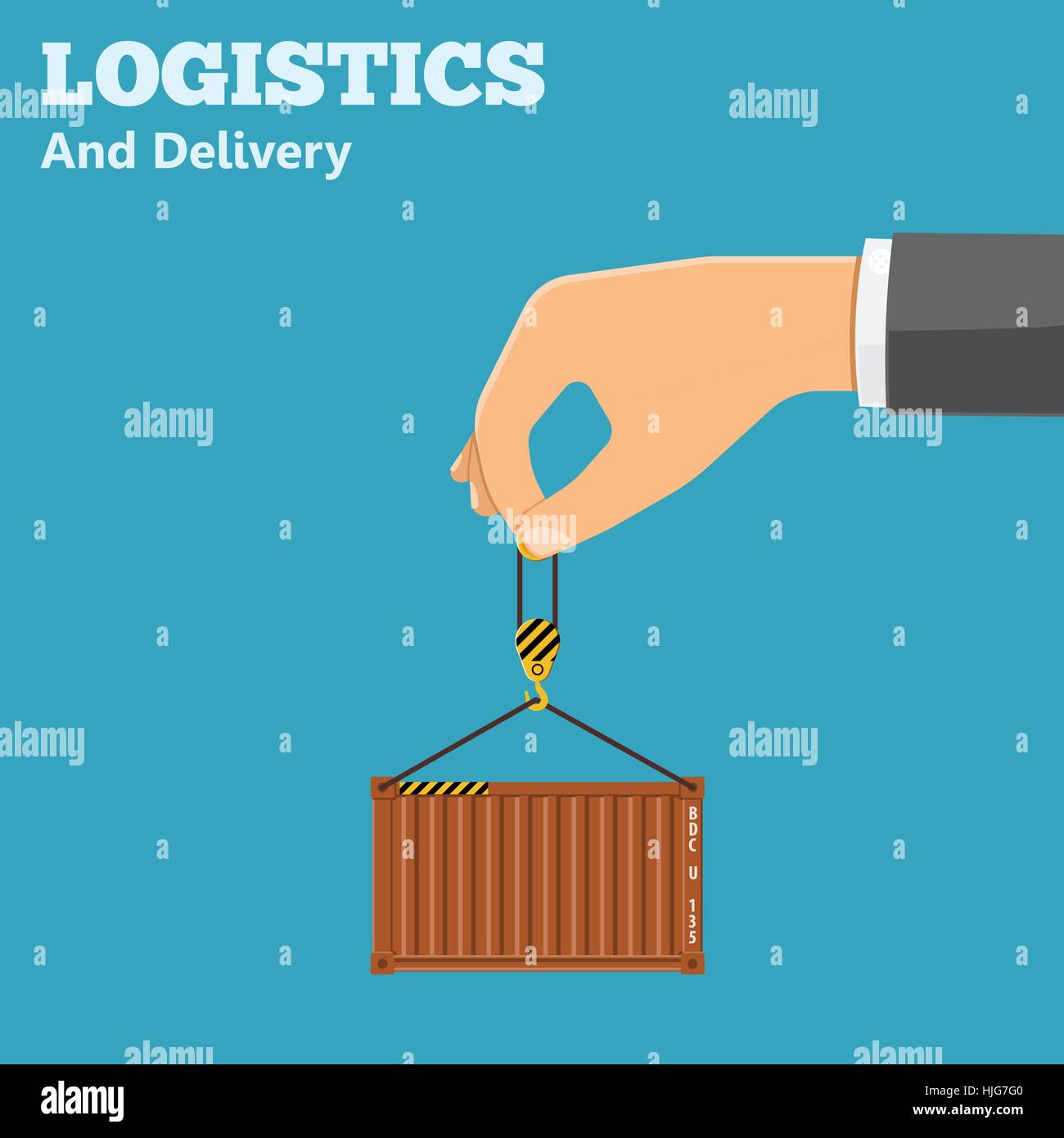 La logistique et la livraison Concept Illustration de Vecteur