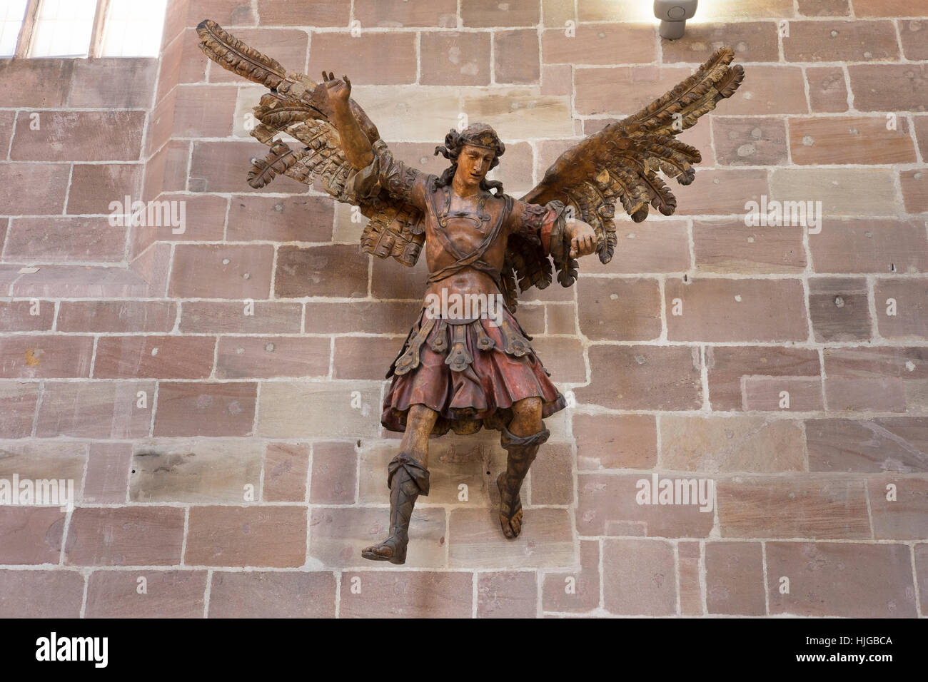 L'Archange Gabriel, Germanisches Nationalmuseum, Nuremberg, Middle Franconia, Franconia, Bavaria, Germany Banque D'Images