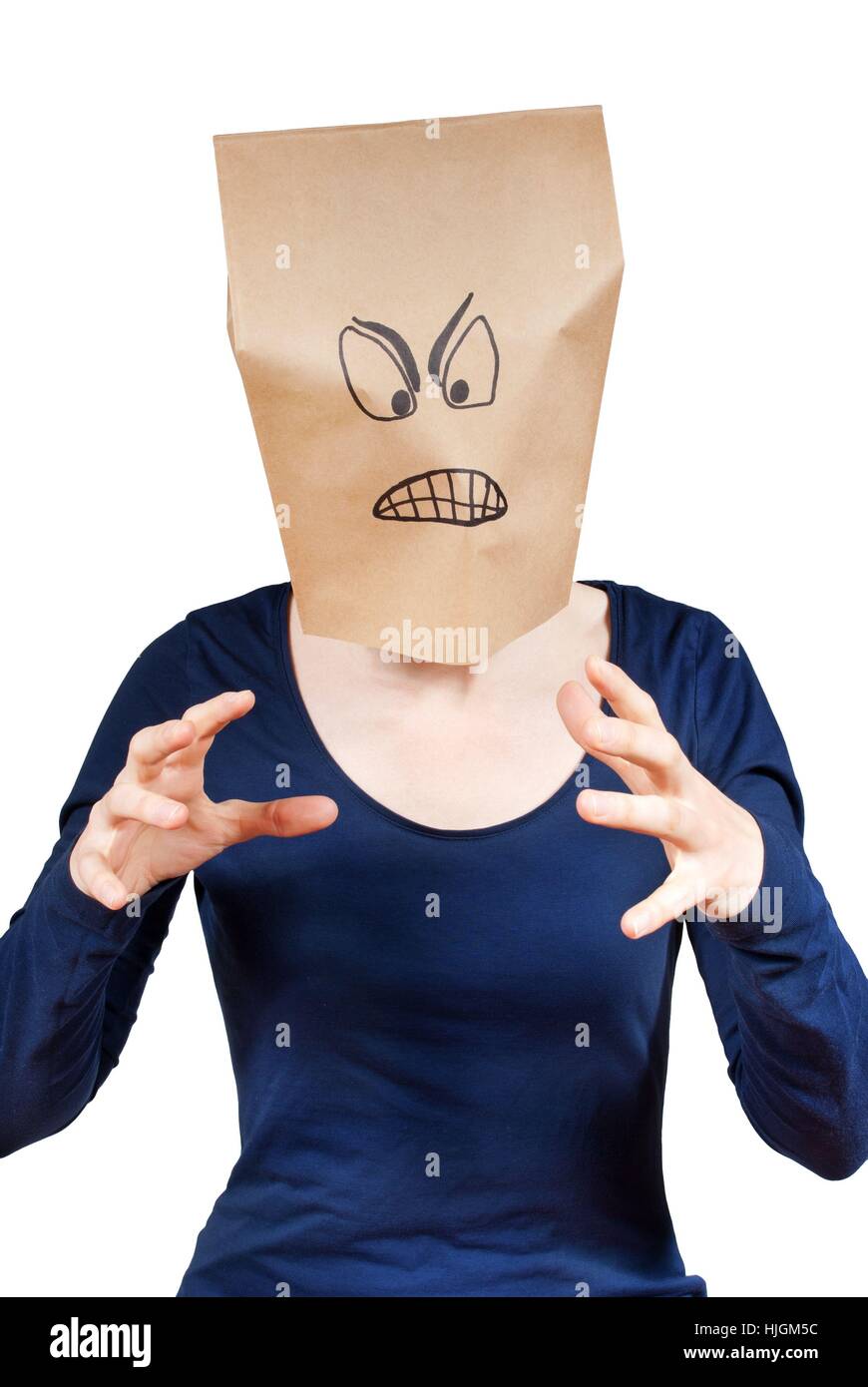 Une Personne En Colere Comme S Attaquer A Quelque Chose Photo Stock Alamy