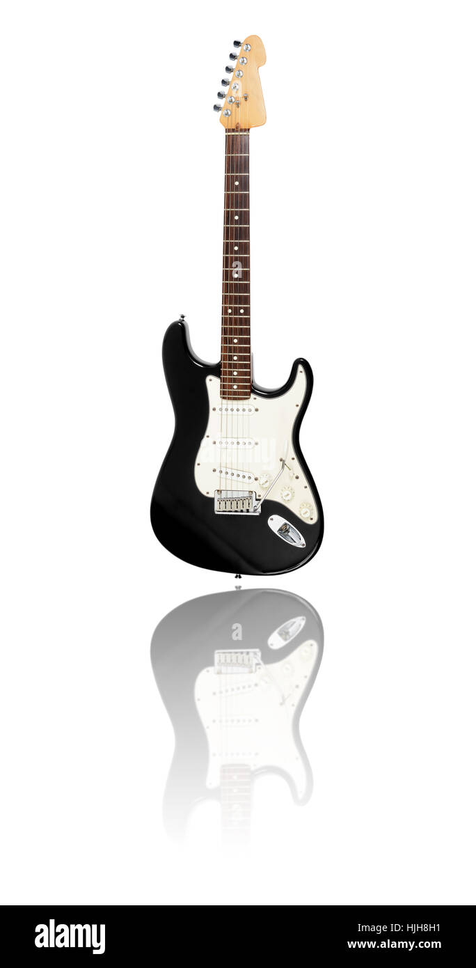 Guitare électrique à la réflexion Banque D'Images