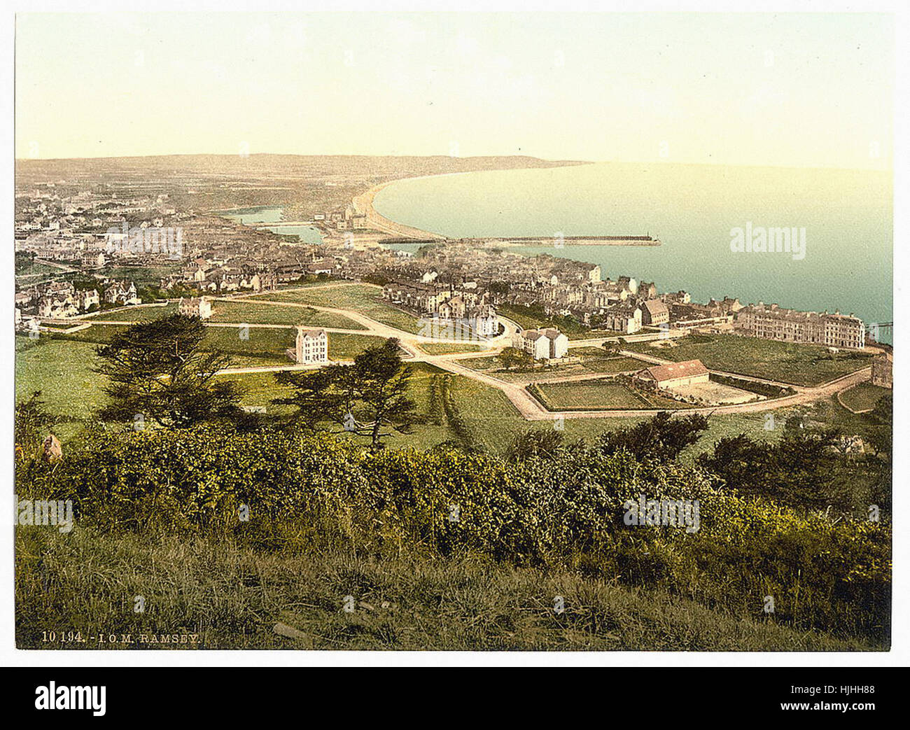 Ramsey, vue générale, à l'île de Man (LOC) - Photochrom xixème siècle Banque D'Images